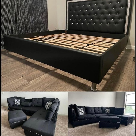 Other Queen Bed Frame Sectional Pillow Top Mattress Poshmark